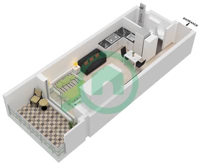 The Haven II Residences - Studio Apartment Type B FLOOR 1-14 Floor plan