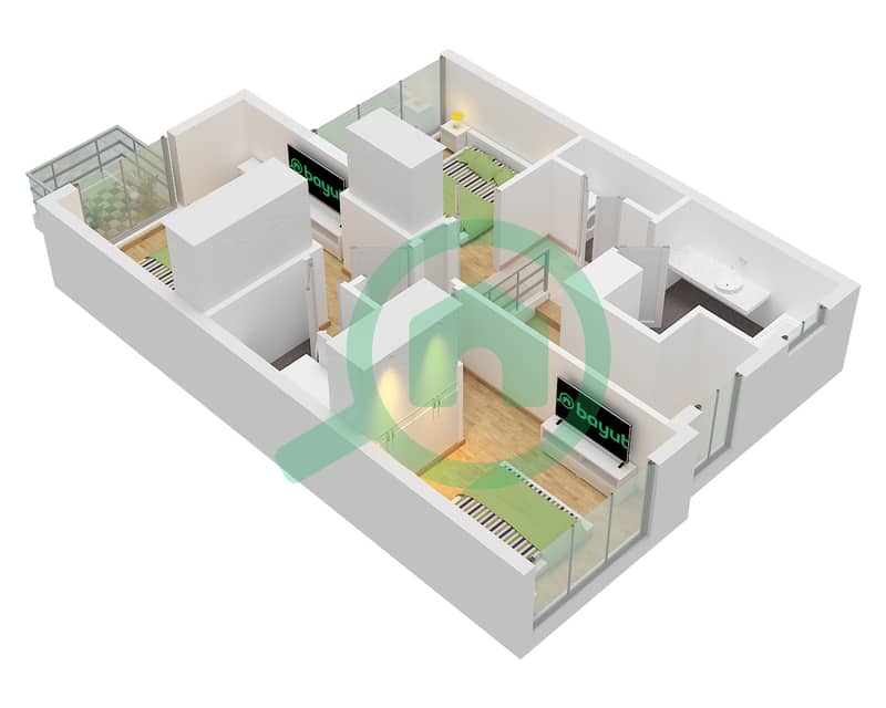 Orania - 3 Bedroom Townhouse Type/unit BOLD-A / UNIT 6 PLEX-TH-2 Floor plan Type Bold-A 6 Plex-TH-02,6 Plex-TH-04,10 Plex-TH-02,10 Plex-TH-06 First Floor interactive3D