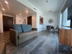 شقة مفروشة بغرفة نوم واحدة | برج سانيبل | إطلالات على القناة والمدينة