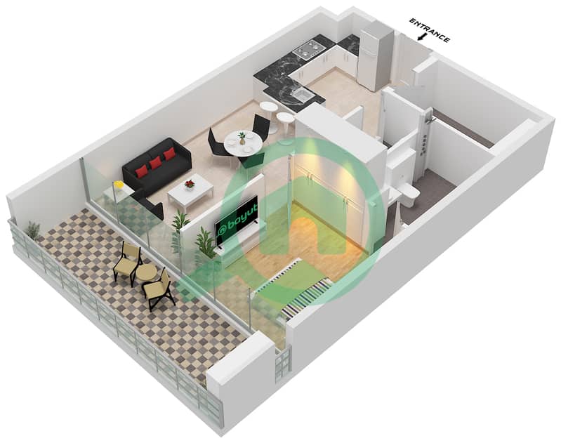 Coventry Gardens 2 - 1 Bedroom Apartment Unit 10 FLOOR 1 Floor plan Unit 10 Floor 1 interactive3D