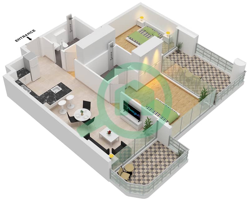Unit 4 Floor 2-10
Unit 3 Floor 11 Coventry Gardens 2 - 2 Bedroom Apartment Unit 3,4 FLOOR 2-11 Floor plan Unit 4 Floor 2-10
Unit 3 Floor 11 interactive3D