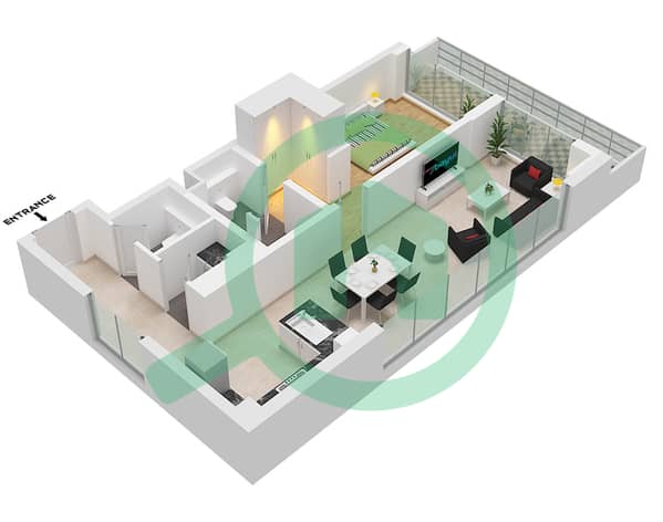 Type D Unit 1 Floor 1