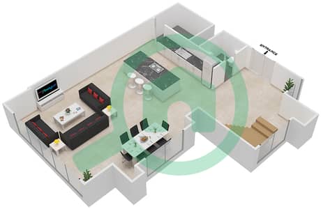 Noora - 1 Bedroom Apartment Unit 01 / FLOOR 4-5 (DUPLEX) Floor plan