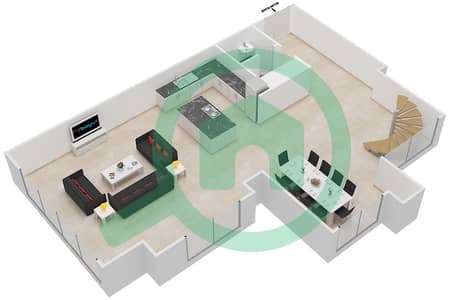 Noora - 1 Bedroom Apartment Unit 01 / FLOOR 6-7 (DUPLEX) Floor plan