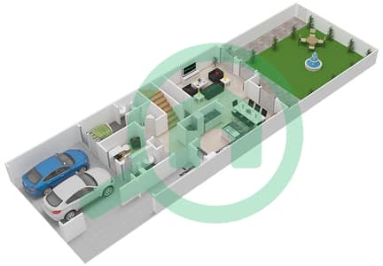 Ghadeer 2 - 3 Bedroom Villa Type/unit 2 / MIDDLE Floor plan