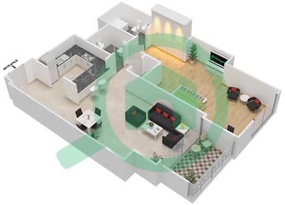 Noora - 1 Bedroom Apartment Unit 07 / FLOOR 8-20 Floor plan