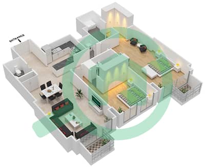 Noora - 2 Bedroom Apartment Unit 08 / FLOOR 42 Floor plan