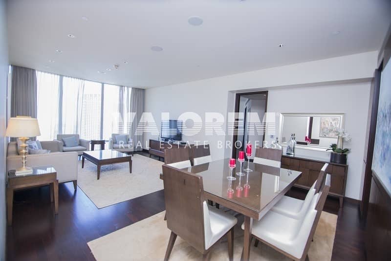 Apartment 2 beds / Study / High floor Burj Khalifa