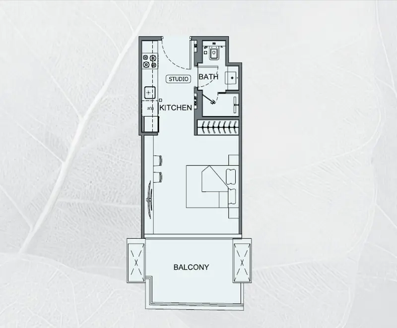 0 BR floor plan