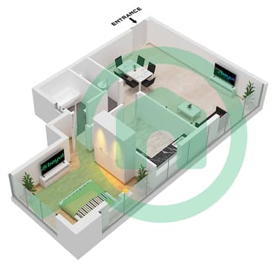 Orient Towers - 1 Bedroom Apartment Type/unit A / UNIT 6 FLOOR 25 Floor plan