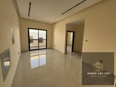 رصة استثنائية لأول ساكن! شقة فاخرة وغرفة ماستر وصالة بموقع مميز في الجرف 3 بالقرب من شارع محمد بن زايد،