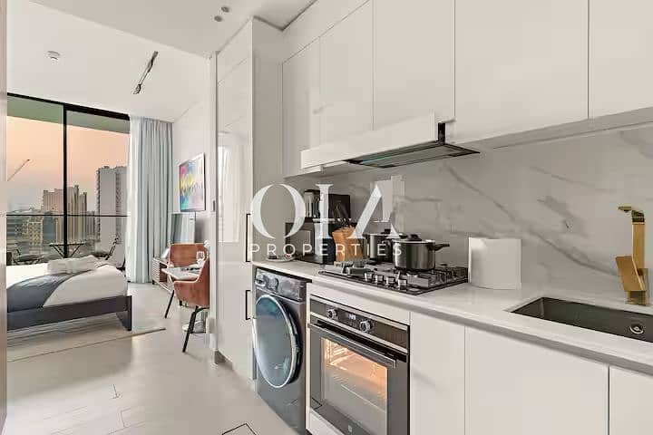 Furnished Studio | Binghatti Azure | Best Price | vacant