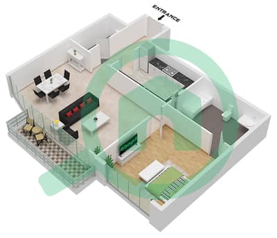 Bonaire Tower - 1 Bedroom Apartment Type A Floor plan