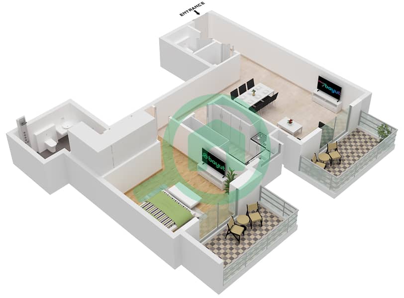 Type D Unit 14 Floor 1
Unit 16 Floor 2
Unit 17 Floor 3-10 Avenue Residence 7 - 1 Bedroom Apartment Type/unit D / UNIT 14,16 FLOOR 1-10 Floor plan Type D Unit 14 Floor 1
Unit 16 Floor 2
Unit 17 Floor 3-10 interactive3D