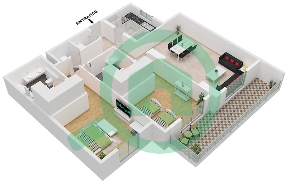 Type D2 Unit 8 Floor 1
Unit 10 Floor 2-10 Avenue Residence 7 - 2 Bedroom Apartment Type/unit D2 / UNIT 8,10 FLOOR 1-10 Floor plan Type D2 Unit 8 Floor 1
Unit 10 Floor 2-10 interactive3D