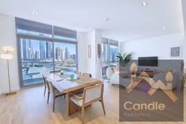 شقة بغرفتي نوم | مبنى سيتي ووك 16 | مفروشة | إطلالات على الأفق والمارينا