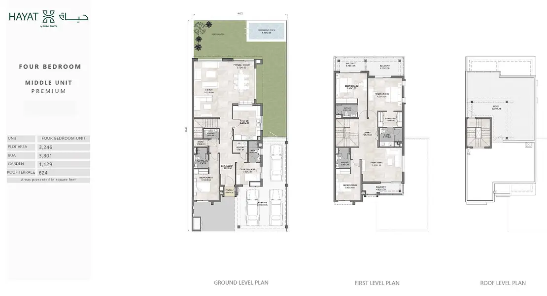 4 BR floor plan