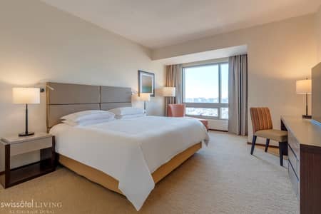 1 Camera Hotel Apartment in affitto a Deira, Dubai - H1P9_1_bedroom_apartment_king_bed. jpg 1 Camera Hotel Apartment in affitto a Deira, Dubai - H1P9_1_bedroom_apartment_king_bed. jpg