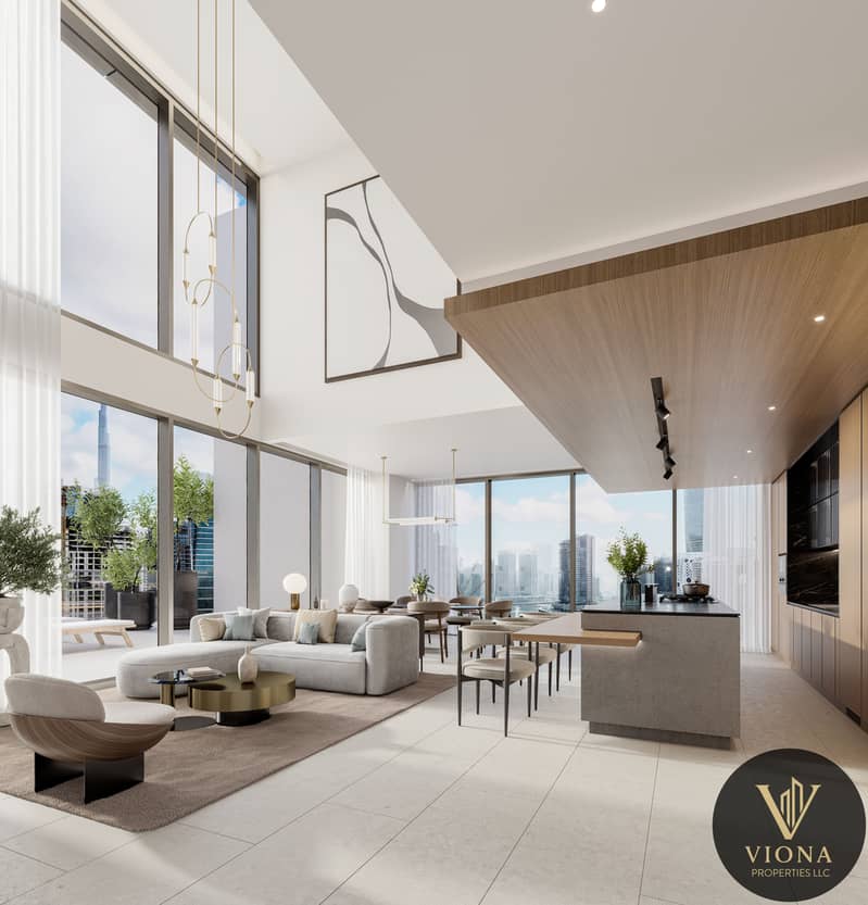 11 One River Point_Duplex living and dining. jpg
