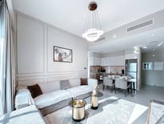 شقة مفروشة بغرفة نوم واحدة | برج رويال داون تاون | شرفة وإطلالة على برج خليفة