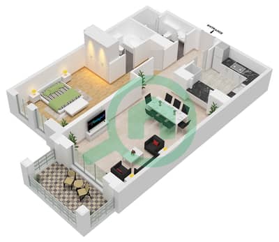 Zanzebeel 3 - Planimetria del piano di 1 Camera Appartamento Unità 11 FLOOR GROUND,2-3 Zanzebeel 3 - Planimetria del piano di 1 Camera Appartamento Unità 11 FLOOR GROUND,2-3