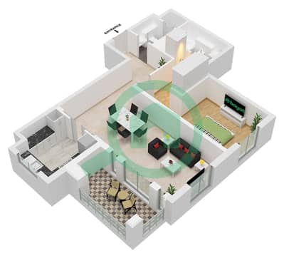 Zanzebeel 3 - Planimetria del piano di 1 Camera Appartamento Unità 10 FLOOR 1-3 Zanzebeel 3 - Planimetria del piano di 1 Camera Appartamento Unità 10 FLOOR 1-3