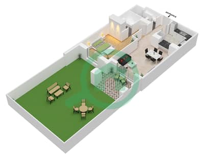 Zanzebeel 3 - Planimetria del piano di 1 Camera Appartamento Unità 6 FLOOR GROUND Zanzebeel 3 - Planimetria del piano di 1 Camera Appartamento Unità 6 FLOOR GROUND