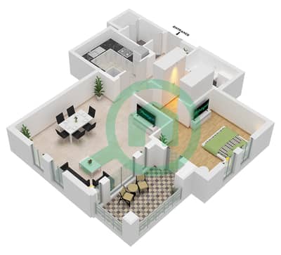 Zanzebeel 3 - Planimetria del piano di 1 Camera Appartamento Unità 3 FLOOR 1-3 Zanzebeel 3 - Planimetria del piano di 1 Camera Appartamento Unità 3 FLOOR 1-3