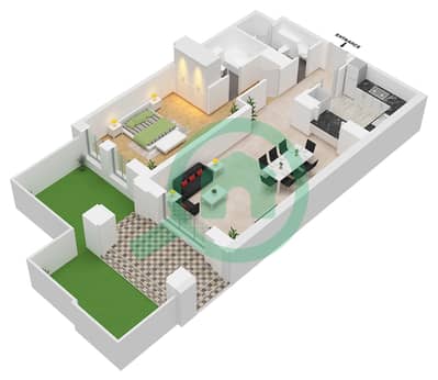 Zanzebeel 3 - Planimetria del piano di 1 Camera Appartamento Unità 11 FLOOR GROUND Zanzebeel 3 - Planimetria del piano di 1 Camera Appartamento Unità 11 FLOOR GROUND