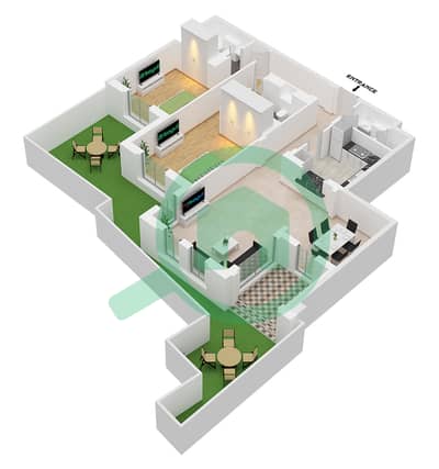 Zanzebeel 3 - Planimetria del piano di 2 Camere Appartamento Unità 4 FLOOR GROUND Zanzebeel 3 - Planimetria del piano di 2 Camere Appartamento Unità 4 FLOOR GROUND
