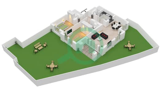 Zanzebeel 3 - Planimetria del piano di 2 Camere Appartamento Unità 8 FLOOR GROUND Zanzebeel 3 - Planimetria del piano di 2 Camere Appartamento Unità 8 FLOOR GROUND