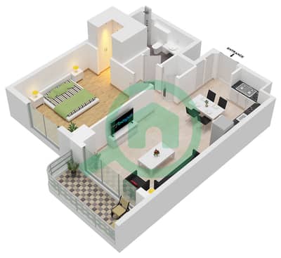 Pier Point 2 - 1 Bedroom Apartment Type/unit A1 / UNIT 7 FLOOR PODIUM Floor plan Pier Point 2 - 1 Bedroom Apartment Type/unit A1 / UNIT 7 FLOOR PODIUM Floor plan