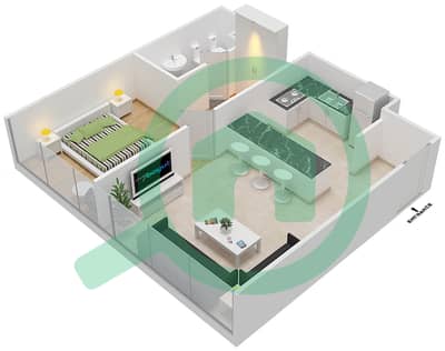 Horizon Tower B - 1 Bedroom Apartment Type/unit A3-10 Floor plan