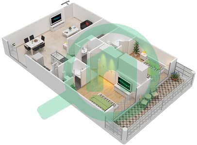 Resortz by Danube - 2 Bed Apartments Unit 306 Floor plan