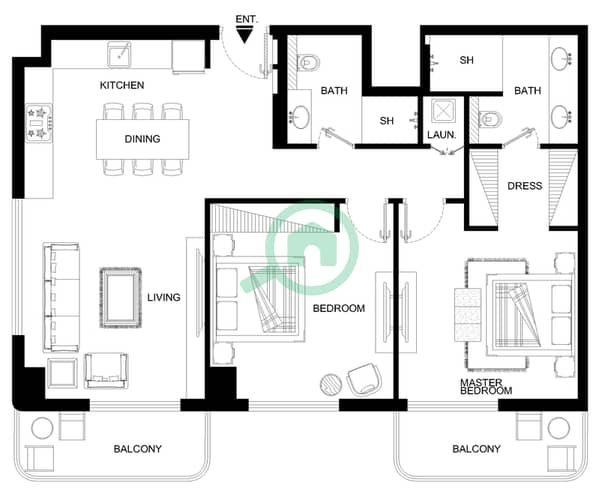 Type C4 Unit 8 Floor Podium