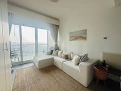 استوديو مفروش | برج ليك فيو | شرفة | إطلالة على المدينة والمياه