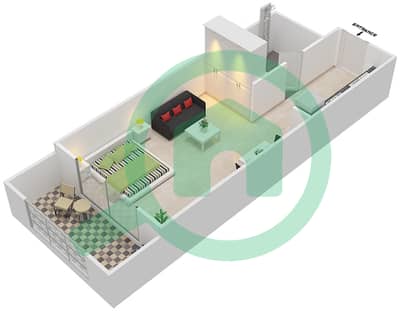 Resortz by Danube - Studio Apartments Unit 302,304,311, Floor plan