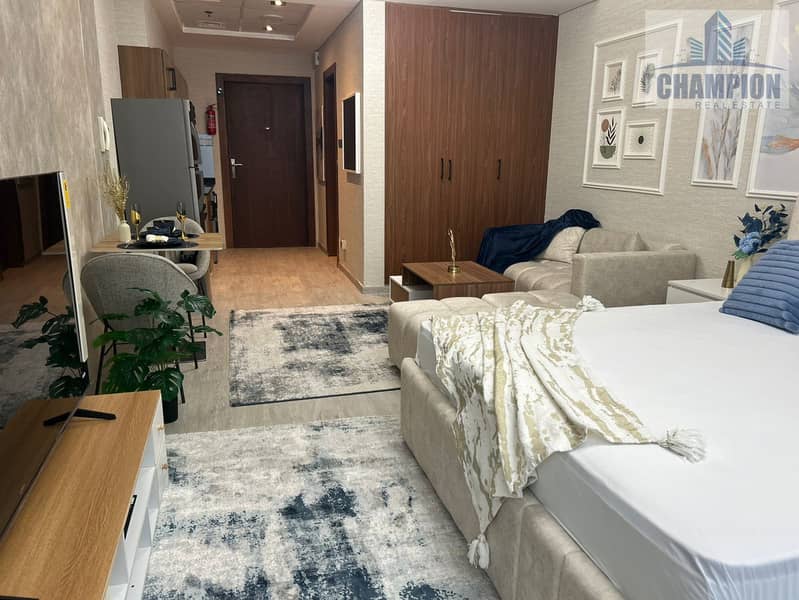 Luxury Furnished Studio | Pool View | Balcony Access