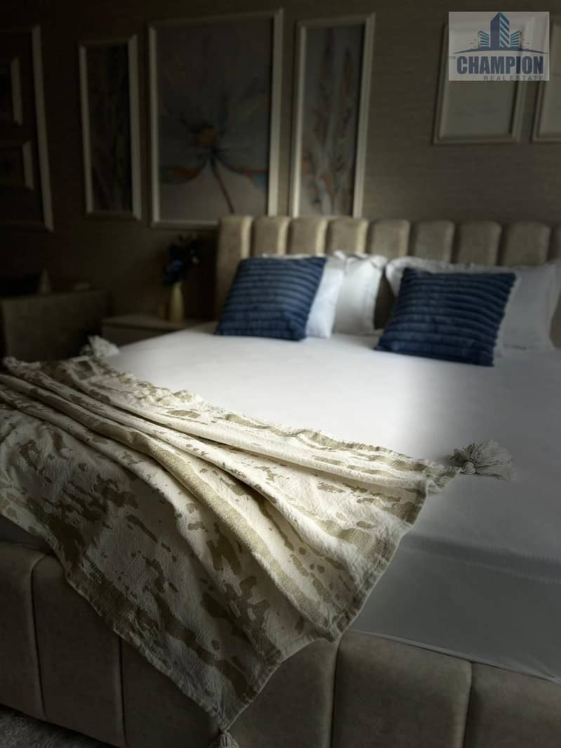 Luxury Furnished Studio | Pool View | Balcony Access