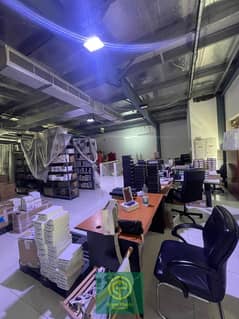 Al Qusais 7,500 sq. Ft warehouse with built-in office, toilet and pantry incl. 20% DREC