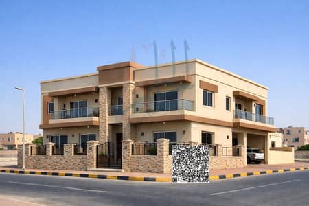 10+ Beds Building for Sale in Al Mowaihat, Ajman - Modern suburban corner residence__ (1). png 10+ Beds Building for Sale in Al Mowaihat, Ajman - Modern suburban corner residence__ (1). png