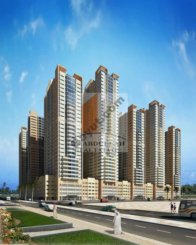 Pay only 10%(58,046 AED) and your own luxury 2 bedroom hall in Ajman One Towers Ajman  Installment Per Month 6,219 AED