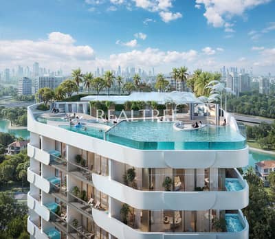 3 Schlafzimmer Wohnung zum zum Verkauf in Dubai Land Residence Complex (DLRC), Dubai - Front-facade-top-view-day-low-res-2. png