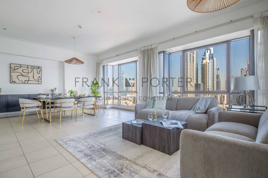 Modern 2BR in Downtown - Close to Dubai Mall | Ideal for Mid-Term Rental, Monthly & Weekely Stays | All Bills Inclusive