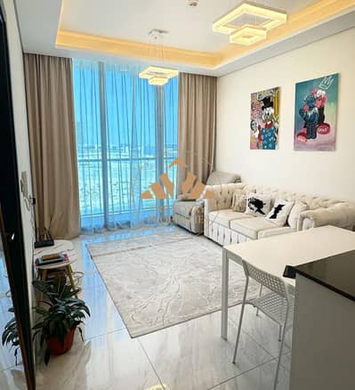 1 Slaapkamer Appartement te Huur in Arjan, Dubai - living room dining. jpg 1 Slaapkamer Appartement te Huur in Arjan, Dubai - living room dining. jpg