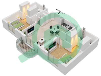 Savannah - Grundriss für 2 Schlafzimmer Wohnung Typ A