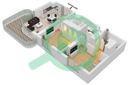 Savannah - Grundriss für 2 Schlafzimmer Wohnung Typ G