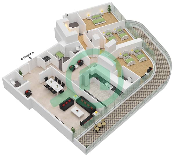 Type A-13 Unit 2 Floor 10-12,21-23,32-34,43-45 Type A-13 Unit 2 Floor 10-12,21-23,32-34,43-45