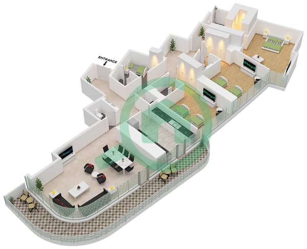 Type A-9 Unit 1 Floor 3-9,13-14,16-20,24-29,31,35-42 Type A-9 Unit 1 Floor 3-9,13-14,16-20,24-29,31,35-42