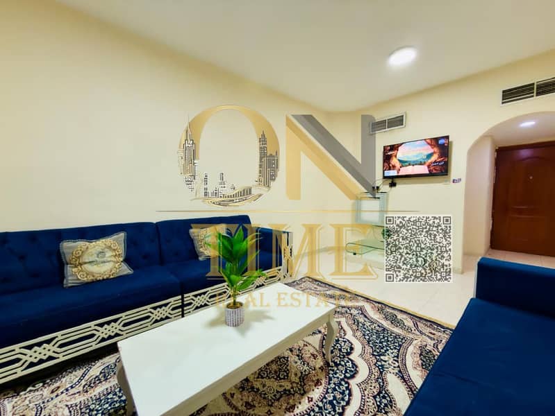 Furnished one-bedroom apartment in Al Nuaimiya, Ajman, including bills